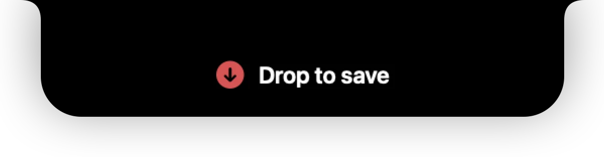 The Drop to save tile under the notch
